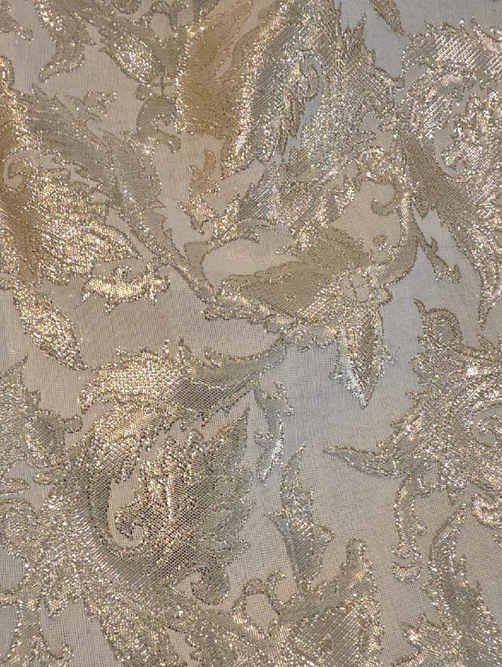 Gold Brocade Pleated Women's Skirt - Picture 6 of 9